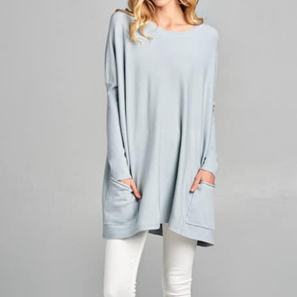Keepin’ It Cozy Sweater Ash Blue